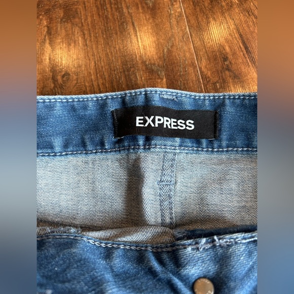Express Embroidered Denim Cutoffs - Picture 8 of 8